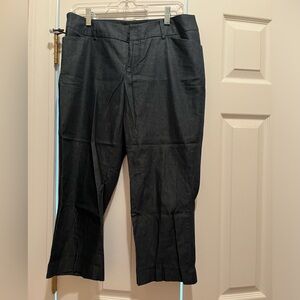 Chambray/jean stretch crop pants, Mossimo size 10